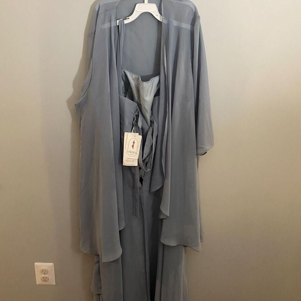 Unbranded Women's Blue and Grey Formal-dresses